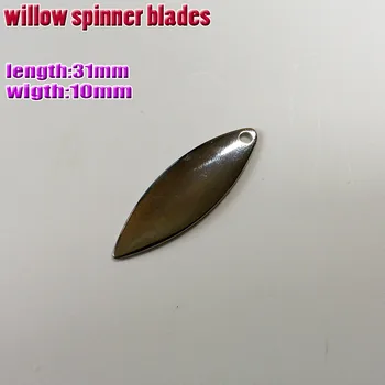 HOT304 neto Nehrđajućeg čelika willow spinner oštrice glatka, veličina 4 vrste 50 kom./lot