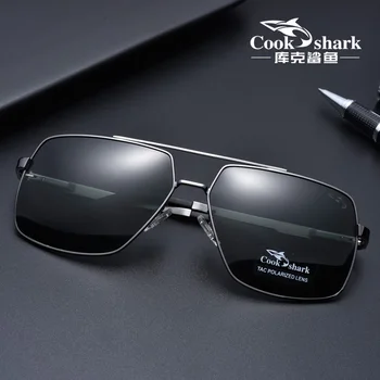 Nove sunčane naočale Cook shark, muške sunčane naočale, mijenja boju, polarizirane naočale za vožnju, хипстерские dnevne i noćne naočale