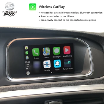 Bežični Kutija za Retrofit CarPlay AndroidAuto za-2019 Volvo iSmart Auto V40 XC70 XC60, S60, V60 V70 S80 Ogledalo OEM Mikrofon