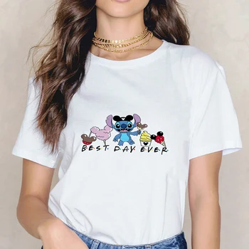 Prigristi Širom svijeta, Zabavne Ženske majice, Košulje sa po cijeloj površini u stilu Disney ' s Mickey Mouse, Bijeli Vanjski Godišnja Ženska Majica