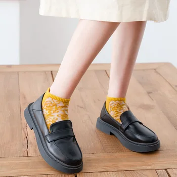 Proljeće-ljeto čarape Cass s prozračna mreže u retro stilu s cvjetnim Uzorkom Mori Tanke Pamučne Čarape