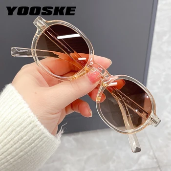 Brand YOOSKE Okrugle Sunčane Naočale Muške Luksuzne Marke Dizajner Berba Male Sunčane Naočale za Žene Ružičaste Naočale Nijanse UV400 Naočale