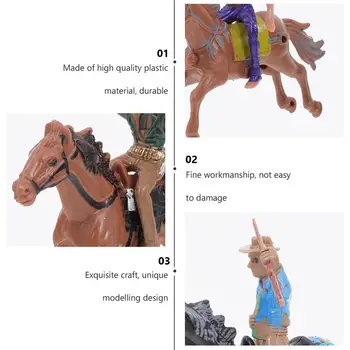 8 Kom. Mali Indijanci Plastične Figurice Konja Igre Skup Indijanci Figurica Za Jahanje Igračka Zapadni Kauboj Model Krasi Ponekog Stil