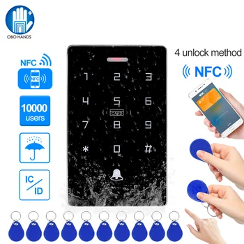 Tipkovnica NFC RFID Vodootporne Dodirna Tipkovnica kontrolu pristupa 10.000 korisnika Radi sa двухчастотными čipovima 125 khz 13,56 Mhz