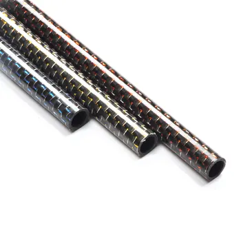 Novi Dizajn više boja Cijevi od Karbonskih vlakana Dužine 500 mm Promjera 8 mm-32 mm Sjajne slušalice