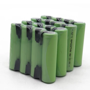 1,2 AA Baterija od 1200 mah 2a Ni-mh Punjive Baterije Припоем Kontakti Zavarene Kartice DIY Za Električne Četkice za zube Razor Bateria