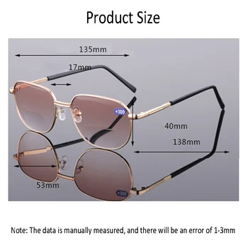 Naočale za čitanje dvostruke namjene s dvostrukim svjetlom Vide daleke i blize naočale za dalekovidost s диоптриями +1.0 1.5 2.0 2.5 3.0 4.0 Ultra naočale