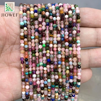 Male Perle Od Prirodnog Kamena Glatka Cut-Roza Boji Jaspis DIY za Izradu Nakita Narukvica Okrugle Perle 2/3 mm 15 