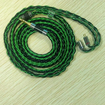 XINHS 8 core crna zelena 5N монокристаллический bakar посеребренный kabel kabel za nadogradnju HiFi slušalice za KZ EDX ZSN PRO X ZSTX ZS10