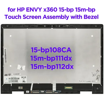 15,6 LCD displej za laptop zaslon osjetljiv na dodir Digitalizator sklop za HP ENVY X360 15-BP 15T-BP000 15Z-BQ100 15-bp010ca 15m-bp110NR 15-BQ075NR