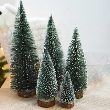 10 cm do 30 cm, Mala Krasi Božićno Drvce je Lažni Pine Tree Mini Umjetno Božićno Drvce Santa Snijeg Kućni Ukras