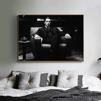 Kum Al Pacino i Starinski Film Platnu Slike, Posteri i Crno-Bijele Grafike Zidni Umjetničke Slike za uređenje Dnevnog boravka