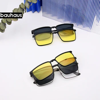Okvira za naočale X107 Clip-on Optičke Recept za Naočale s Magnetskom Polarizirani metalni Okviri za naočale