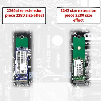NGFF M2 SSD State Drive Adapter Za Pogon Utor za memoriju DDR Naknada za proširenje Podrška Riser Riser Card 2230 2242 2260 2280 M2 SSD