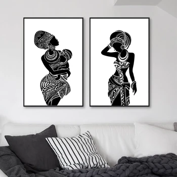 Lijepa Crna Žena Print Dobre Vibracije Plakat Afrička Žena Umjetnost Platnu Slikarstvo Motivacijski Zidni Paneli Za Uređenje Dnevnog Boravka