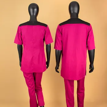 Afrička Odjeća za parove Bazen Riche, Nigerijski Kaftan, дашики, Svakodnevne Ženske Majice, Košulje i hlače, Setove Pogodan za muške Odjeće Y22C032