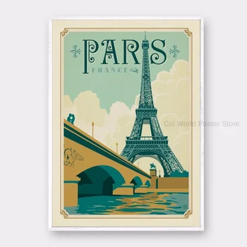 Francuska Normandija, arc de triomphe, Pariške Zmaj, Sredinom stoljeća, Notre-Dame, Montmartre,Pariz kišobran, Plakat s kartom države u bora Bora-bora Bora