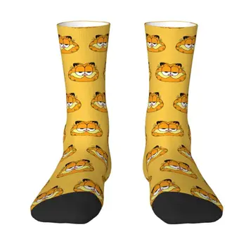 Čarape Garfields Mačka Meme Dress za Muškarce i Žene, Tople Modne Čarape s likovima iz Crtića i Stripova