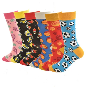 6 Parova Najnovije Zabavne Modne Muške Čarape u stilu hip-hop Casaul, Kvalitetan Nogomet, Košarku, Teniski Odbojkaška Pamučne Čarape