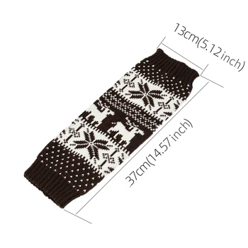 Obložen Božićne Čarape u Europskom i američkom stilu s uzorkom Pahuljice i Jelena, Toplo Torbica Za Noge, Pletene Čarapa za Noge
