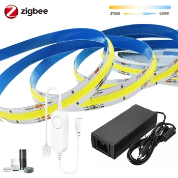 Zigbee3.0 2700-6500 K 24 1-10 M CCT COB Led traka 520 led/m s podesivim ona Af Lampa Traka Kit za Alexa Smartthings Tuya