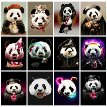 Životinje Platnu Umjetničke Slike Panda Plakat i Print Cuadros Zidni Umjetnička Slika za Dječje Spavaće sobe Ukras Kuće Poklon Bez Okvira
