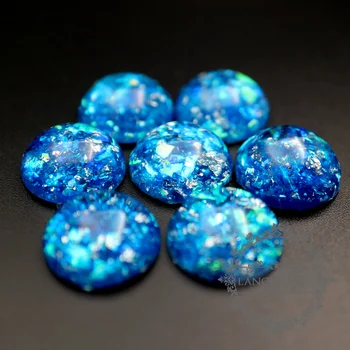 15 mm sjajna plava cijele кабошон od smole za diy naušnice, prstenje isporuke 4110145
