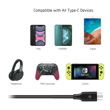 USB Type C Kabel za Punjenje u automobilu Za Nintendo Switch Joycon Kontroler Brzo Punjenje Punjač Kabel Nintend Switch NS Pribor 3 u 1