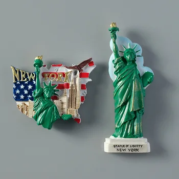 Turistički suveniri Amerika kip slobode zastavu SAD-New York 3d magneti za hladnjak zbirka poklona uređenje doma