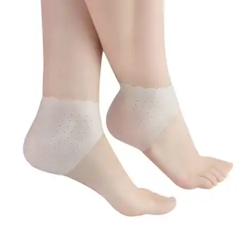 2 komada Silikonske Čarape Za Njegu Stopala, Zaštitna Sredstva Za Noge, Hidratantna Gel, Tanke Čarape za Petama s Rupom, Puknut Čarape Za Njegu Kože Peta, Zaštitna Sredstva Za Njegu Kože na Nogama