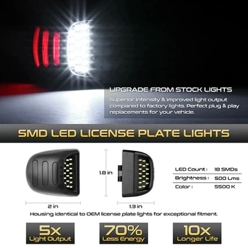 2 Kom. Za GMC Sierra 1500 2500 3500 Yukon XL 500 2500 Crvena Bijela LED Auto-Broj Registarske pločice svjetlo U Sklop za Automatsko Osvjetljenje