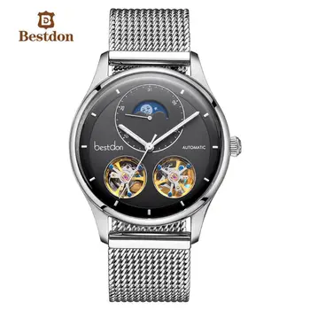 Don Dual Kostur MoonPhase švicarska luksuzni brand mehanički sat gospodo potpuno čelične sat vodootporan sat reloj montre