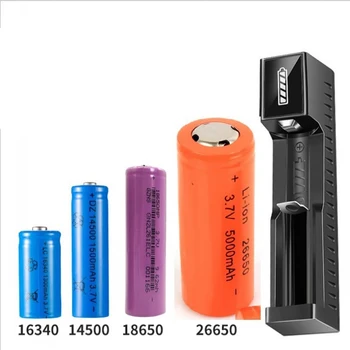 Univerzalni 1 Utor za Bateriju, USB Punjač Adapter je Pretvarač Led Smart punjač za Baterije Li-ion 18650 26650 14500