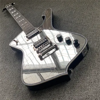 Custom Bijelo Ogledalo S Pukotinama Gitara Iceman Paul PS2CM Stanley bijelo Zlato S Pukotinama Ogledalo Maska električna gitara