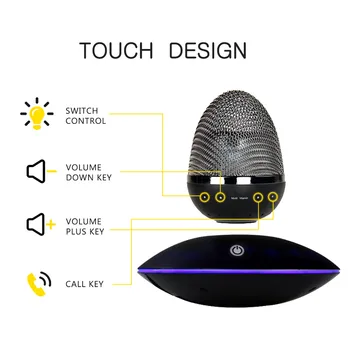 Plutajući Bluetooth Zvučnik NLO Magnetske Levitacije Rotirajući Prijenosni Bežični Zvučnik Mini Subwoofer Pametan Šarene Svjetlo Handfree