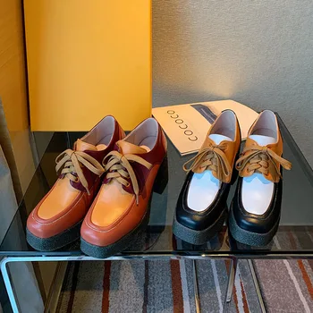 Phoentin/novost 2021, branded cipele od mikrovlakana na debelo platformi, ženske cipele-brod na visoku petu, mondeno cipele za djevojčice s trga vrhom, FT1337