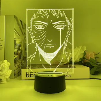 Naruto Uzumaki Боруто noćna Svjetla Хидан Madara Itachi Sasuke Anime Figure 3D Led Меняющий Boja Figura Toys Lutka Гаара