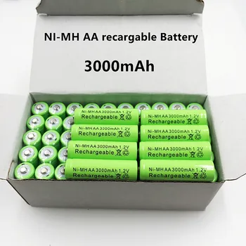 2022 lote 1,2 V 3000 mAh NI MH AA Pre-cargado bateras recargables NI-MH recargable AA batera para juguetes micrfono de la cmara