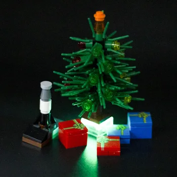 Božićno Drvce Kuća Gradivni Blokovi Figurica Djeda Mraza Gradska Namještaj Bazen Stol Pribor Crkva Jelen Jedni Cigle Igračke