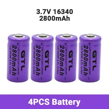 Lifepo4 baterija 2800 mah Punjive 3,7 U Litij-ionska 16340 Baterija CR123A Baterija za Led Svjetiljka Putovanja Zid Punjač baterija 18650