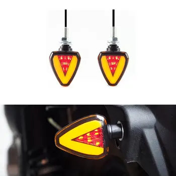 2 kom. Moto LED Pokazivač Smjera Svjetlo Kutna Lampa Led Upravljača Rotacijskim Svjetlima Мигалка Moto Oprema Lider Prodaje