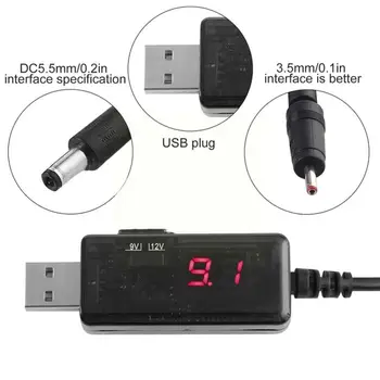 USB Konverter Za Poboljšanje Kabel 5 Do 9 U 12 U Podesiv Napon Pogonski Transformator Volti Display Led Regulator J2d9