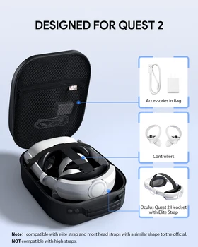 AUBIKA Prijenosna Torba Za Pohranu Oculus Quest 2 VR Slušalice EVA Vodootporan šok-dokaz Prometni Torbica Za Nošenje Quest 2 Pribor