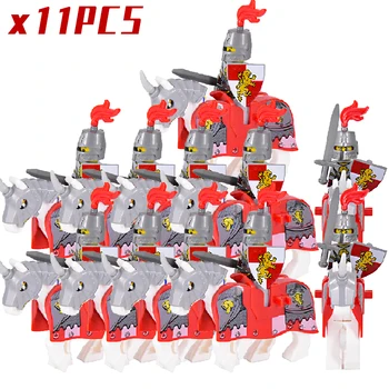 Klasični ratni Konj Križarski Rimski Zapovjednik Spartanski Srednjovjekovni Vitezovi Grupno Figurice građevinski blokovi i cigle Dvorac igračke Za Dječake