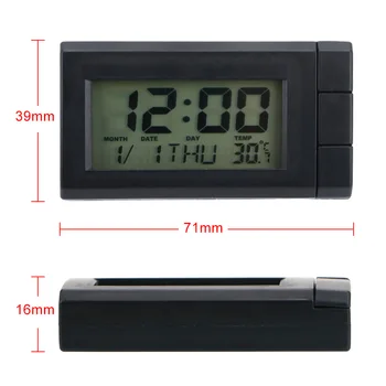 Auto LCD Sat S Digitalnim Zaslonom, da Li Automatski Sat, Termometar, regulator Temperature Zaslon, Elektronički Satovi, Auto Ukras
