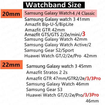 20 mm 22 mm Remen za Galaxy watch 4/Classic/46 mm/42 mm/Aktivni 2/3 Samsung gear s3 metalna narukvica correa Huawei GT/2/2e/3 Pro band