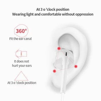 Za iPhone 6 7 8 ipad 3,5 mm Priključak U Uho Ožičen Slušalice gumb žičane headset slušalice Slušalice za Smartphone Govore Slušalice Stereo Subwoofer