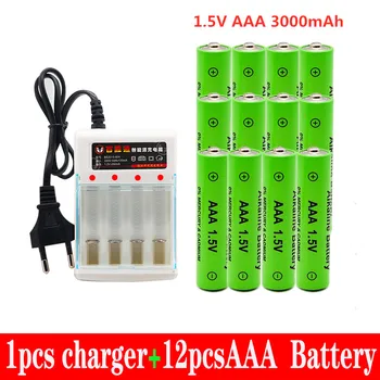 Nove baterije AAA 3000 mah punjiva baterija AAA 1,5 v 3000 mah Punjiva Novi Alcalinas drummey + punjač
