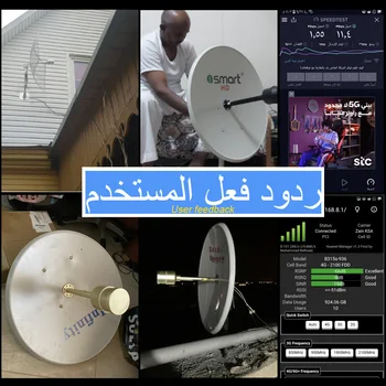 Signalplus Long distance ultra 4G 5G LTE antena podnošenja 1710-2700/3300-3800 Mhz Vanjska antena feedhorn 2X24dBi Vanjska antena
