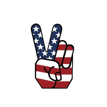 Zanimljiv Američku Zastavu SAD-Gesta Pobjede u Svijetu Auto Oznaka Pribor KK Vinil PVC 12 cm * 8 cm Motocikl Naljepnica Za Laptop